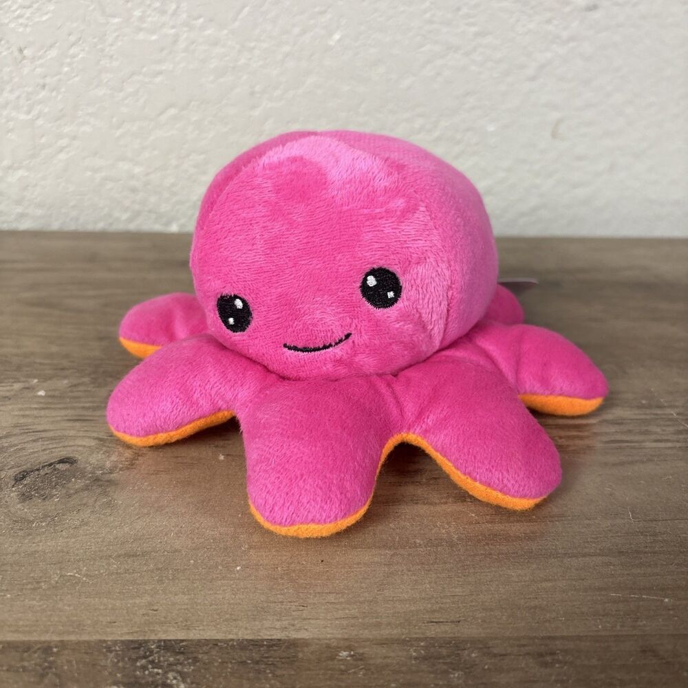 Goffa Mini 6" Pink Orange Octopus Plush Stuffed Animal Toy